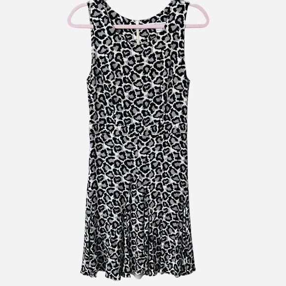 DVF Diane Von Furstenberg Clara Dress Size 6 Zip Up Gato Vanilla Fog Black - Picture 6 of 16